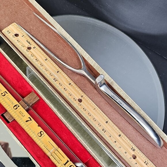 Vintage GERBER LEGENDARY BLADES CARVING SET Snickersnee Knife & Ron Fork USA - Picture 11 of 14